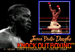 James Buster Douglas Knockout Boxing title screen for Sega Mega Drive